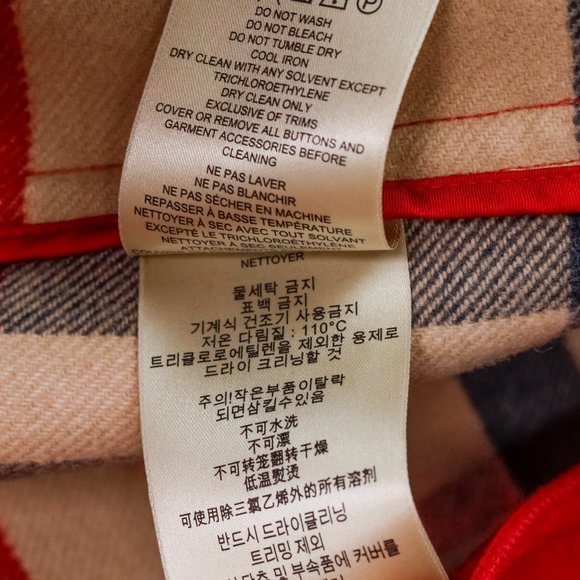 Burberry Brit Red Wool Hooded Coat - Picture 13 of 16